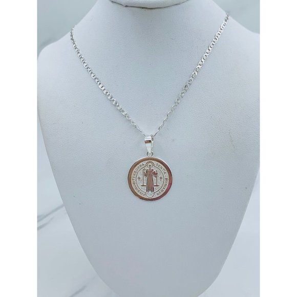 ✨ 925 Sterling Silver pendant San Benito Pendant~ Saint Benedict medallion